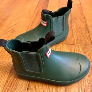 Kid’s Hunter Chelsea Rain Boots Wellies Green Size 9